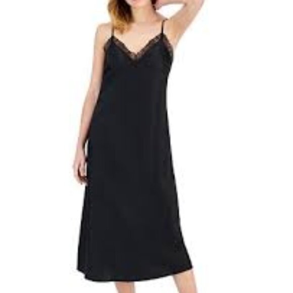 I.N.C. International Concepts Women's Lace-Trim Satin Nightgown, Size XS - Picture 1 of 3